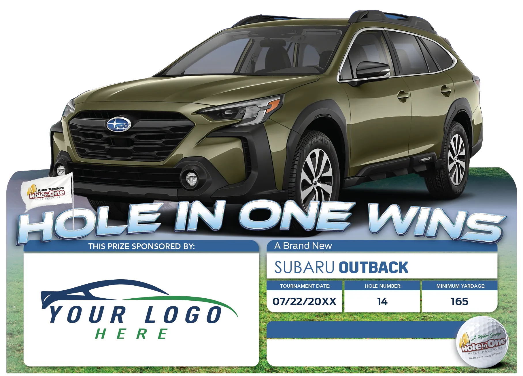 Subaru Hole in One Sign Example