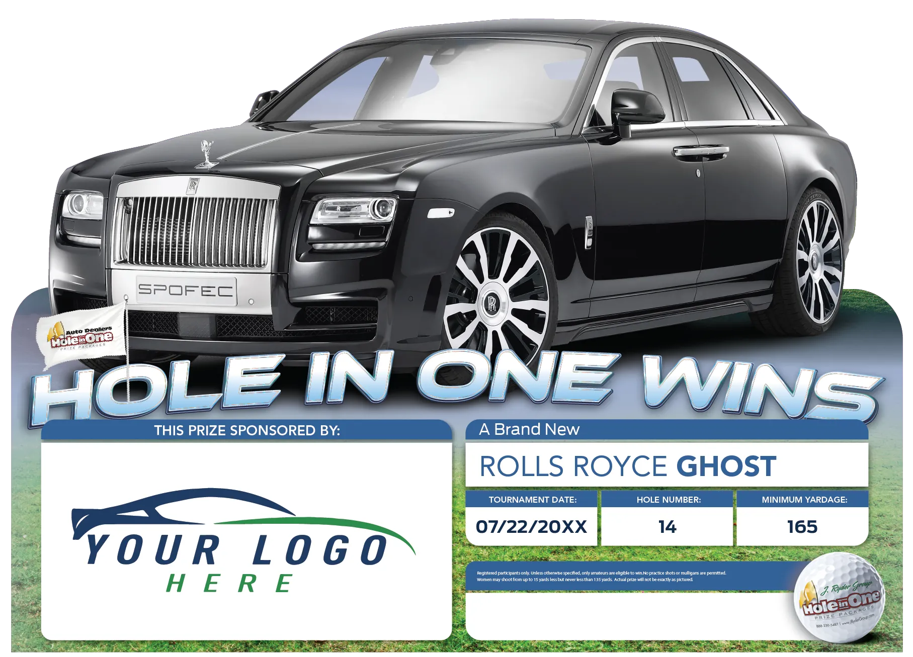 Rolls Royce Hole in One Sign Example