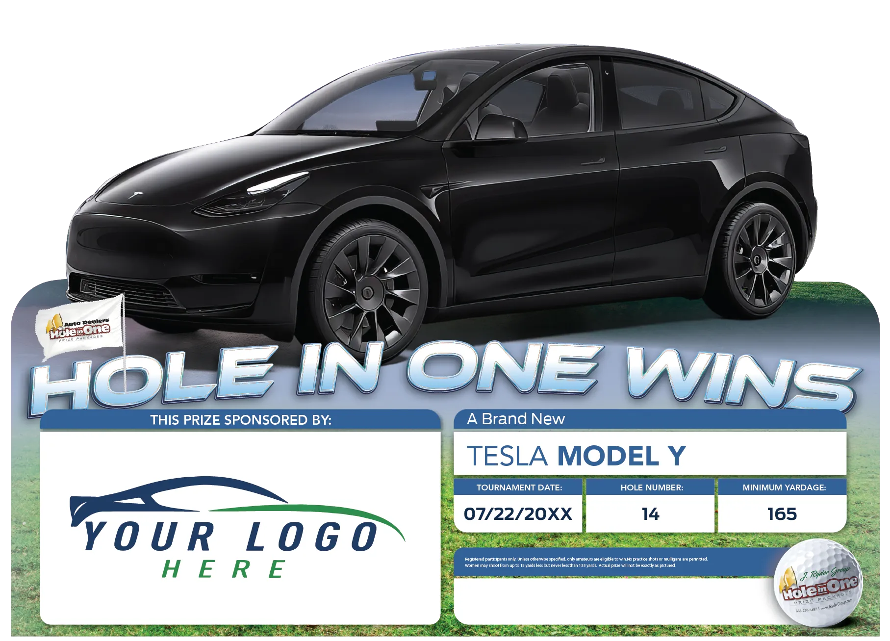 Tesla Hole in One Sign Example